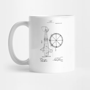 Airplane Patent Drawing Mug